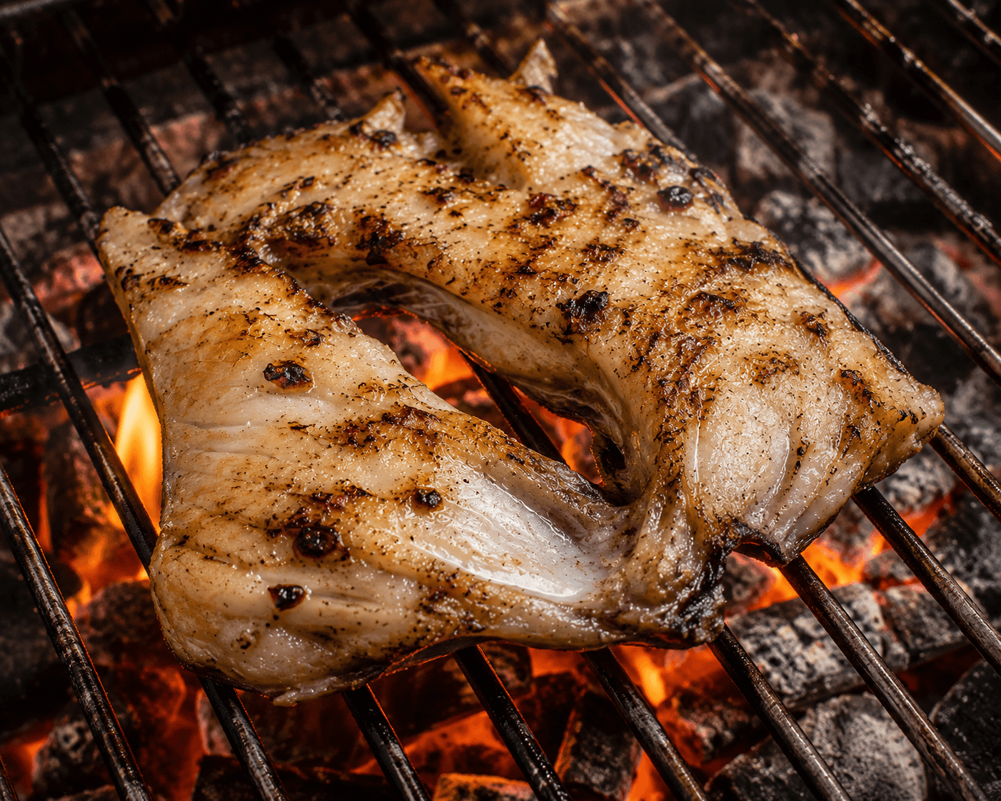 Cogote de merluza a la brasa