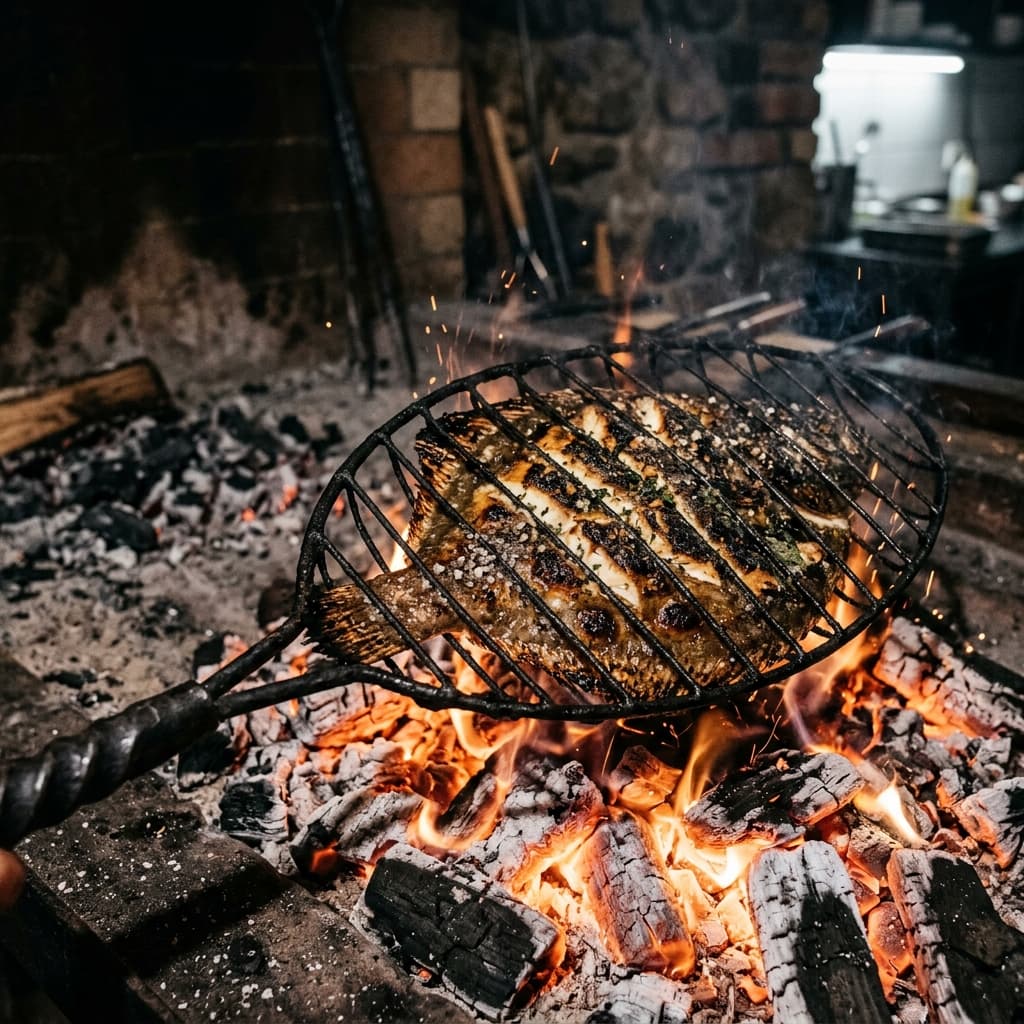 Rodaballo salvaje a la parrilla